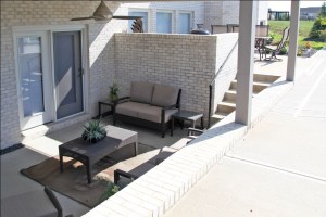Covered Patio Below Wooden Deck; Madison Custom Homes Inc., Indianapolis, Indiana