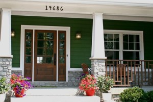 Custom Built Luxury Home, Shake Siding, Stone Apron, Wrap-Around Front Porch, Professional Landscaping, Indianapolis Indiana Home Builder, Madison Custom Homes Inc.