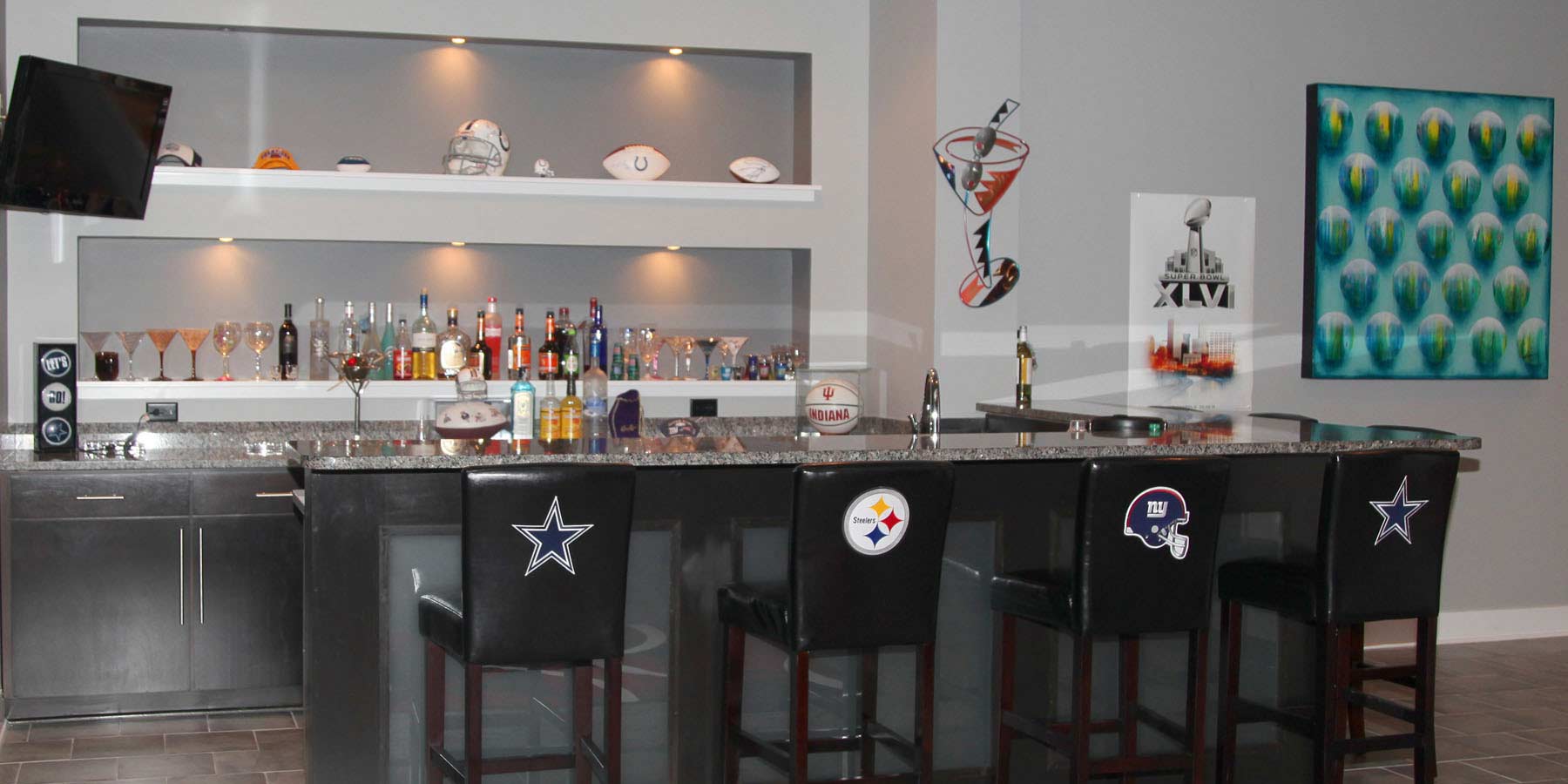 Basement of Custom Luxury Home by Madison Custom Homes Inc. Central