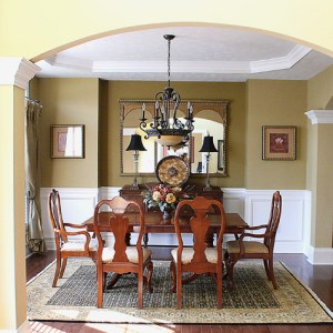 Custom Luxury Home, Formal Dining Room, Recessed Ceiling, Custom Molding, Chandelier, Wall Sconces, Central Indiana, Madison Custom Homes Inc., Indianapolis, IN