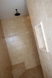 Master Bathroom, Walk-In Shower, Rain-Shower Head, Granite Tile / Bench, Custom Luxury Homes, Indianapolis, Indiana, Madison Custom Homes Inc.