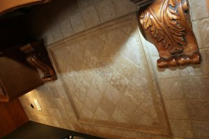 Design Detail: Kitchen Backsplash, Ceramic Tile, Hand-Carved Wood Accents, Indianapolis, Central Indiana, Madison Custom Homes Inc.