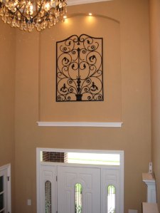 Crystal Chandelier, Wrought Iron Wall Art, Accent Lighting, Custom Luxury Homes Built to Your Specifications, Indianapolis, Central Indiana, Madison Custom Homes Inc.