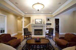Family Room of Custom Luxury Home by Madison Custom Homes Inc. - Central Indiana