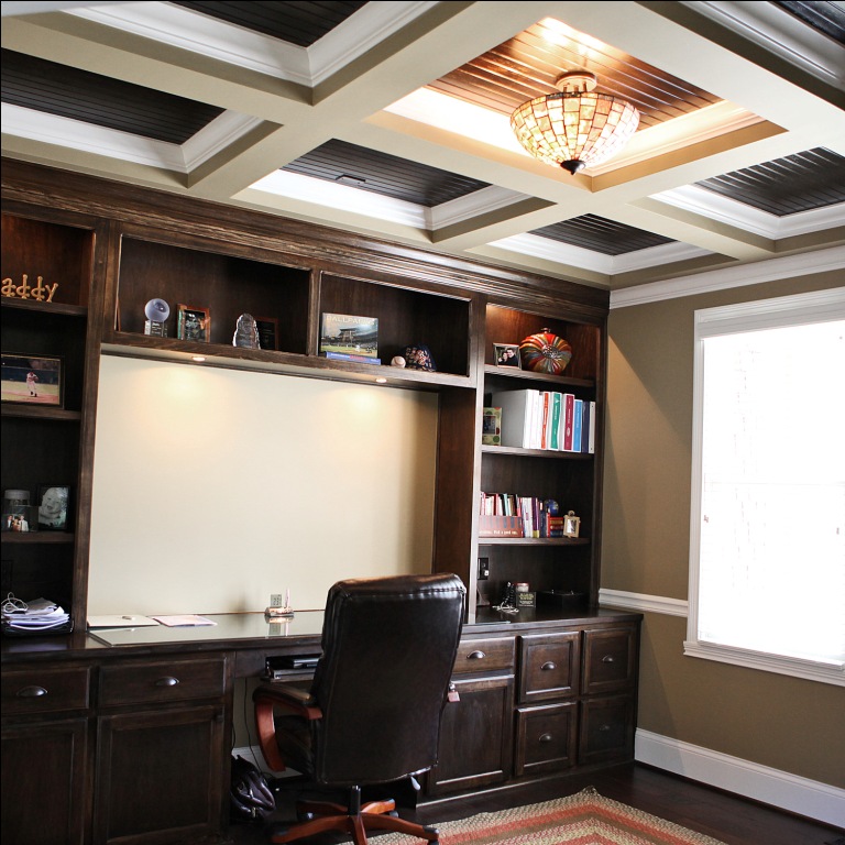 Home Office of Custom Luxury Home by Madison Custom Homes Inc. - Central Indiana