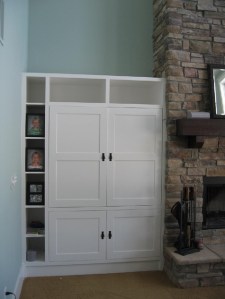 Luxury Home Great Room, 20 Foot Ceiling, Fan, Custom-Built Stone Fireplace, Built-In Cabinets / Shelving, Indianapolis, Indiana, Madison Custom Homes Inc.