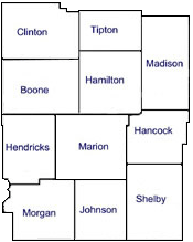 Primary Central Indiana Counties Where We Build Custom Luxury homes