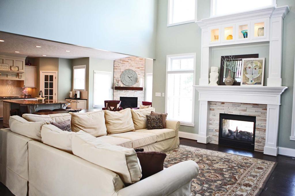 Family Room of Custom Luxury Home by Madison Custom Homes Inc. - Central Indiana